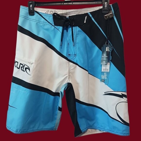 Rip Curl Mens Fanning Eagle Pro Boardshort Blue & Black Size 34 - Picture 3 of 13